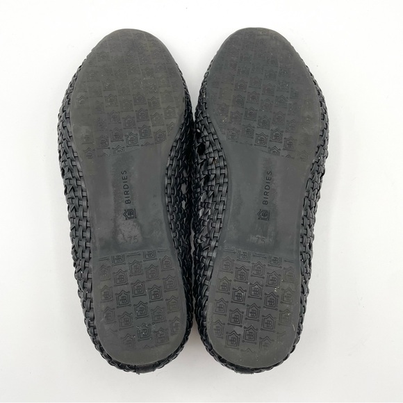 Birdies The Woven Starling Flat Loafer Black Faux Leather Smoking Slipper 7.5 - Picture 14 of 16